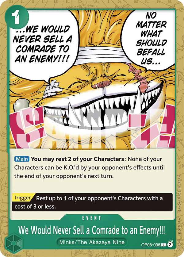 We Would Never Sell a Comrade to an Enemy!!!