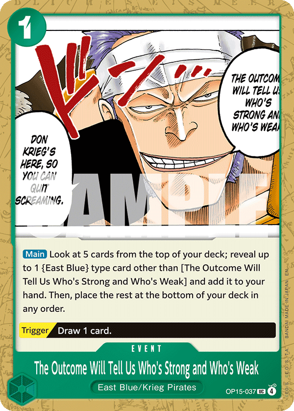 The Outcome Will Tell Us Who's Strong and Who's Weak